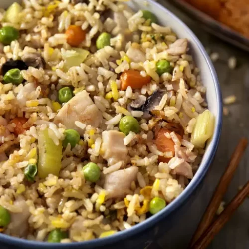 Cómo hacer arroz con pollo y verduras paso a paso